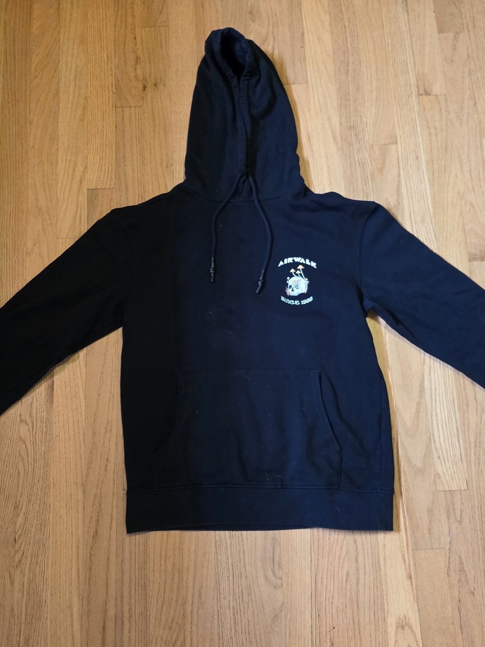 Airwalk Black Hooded Logo Sweatshirt Size M